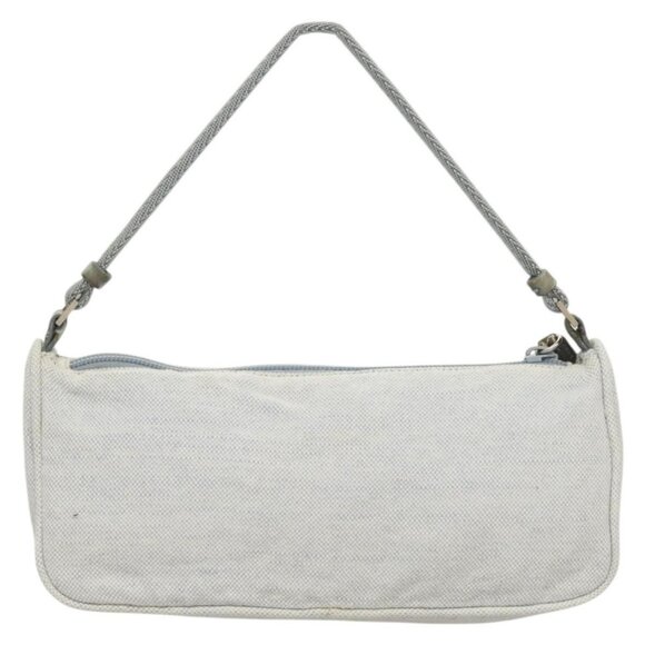 PRADA Sports Accessory Pouch Canvas Light Blue Silver Auth - Picture 3 of 16